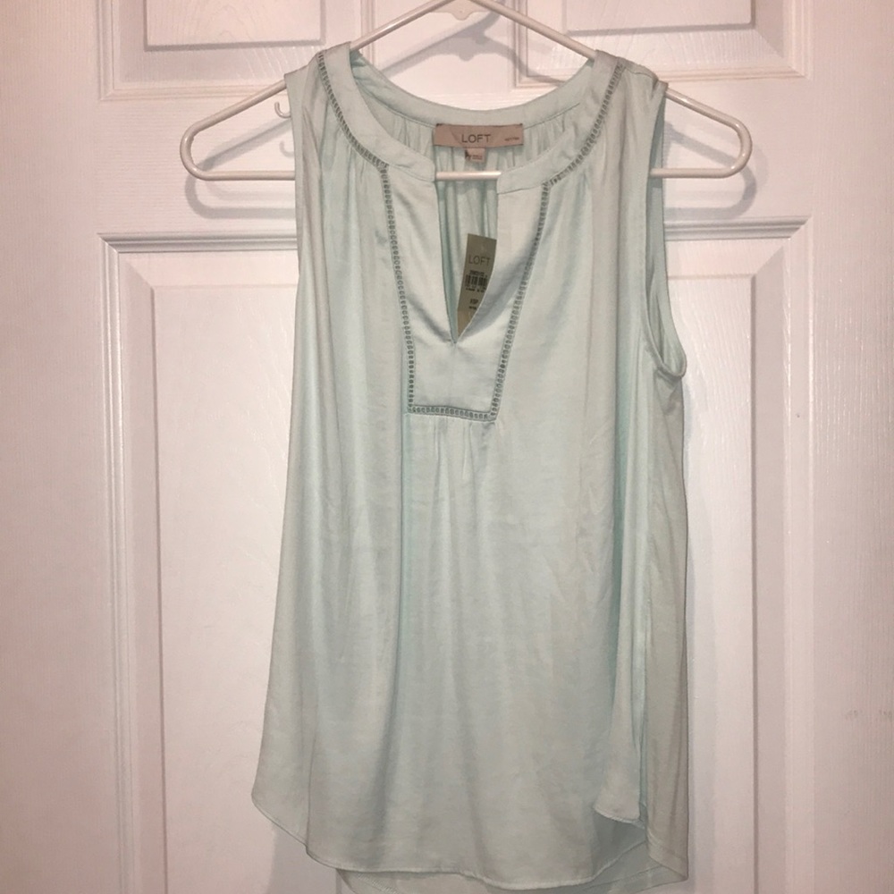 NWT LOFT light mint green tank